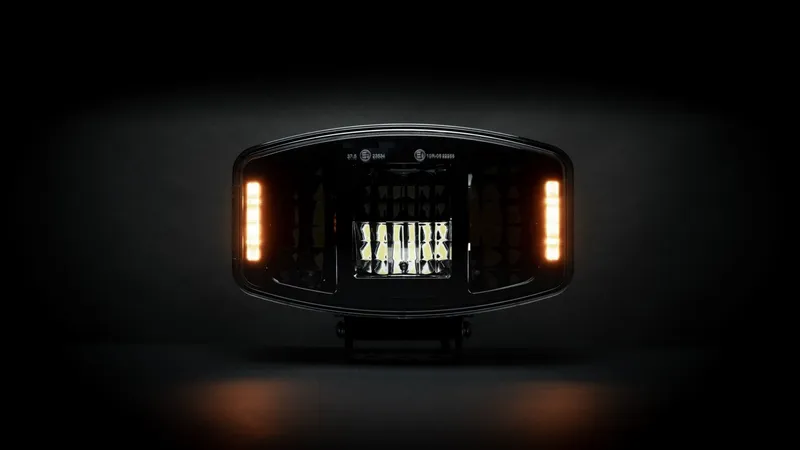 Универсален мощен LED ЛЕД 100W фар халоген лампа 12V - 24V с DRL/parking светлина бяло-жълто за АТВ джип камион трактор - 9