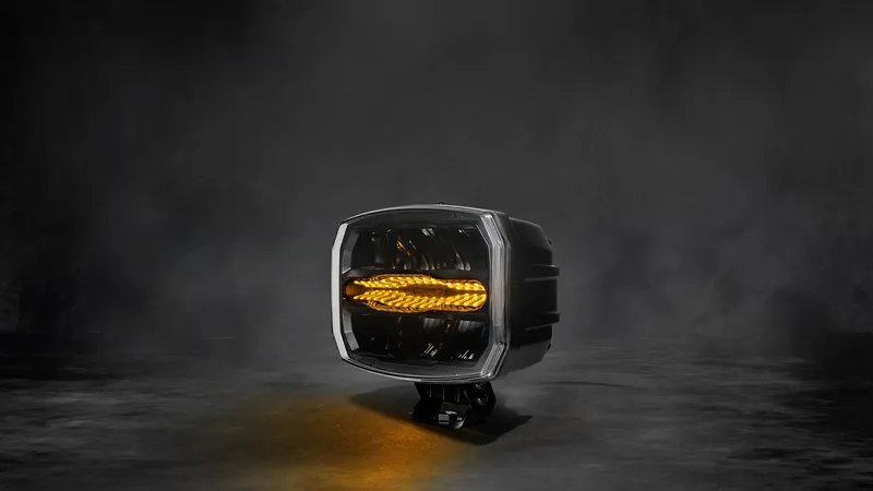 LED комбиниран халоген Flexzon 12–24V, 175W, 11000 lm, оранжев/бял DRL и аварийна блиц светлина с 4 режима, E-mark, IP67/69K - 9