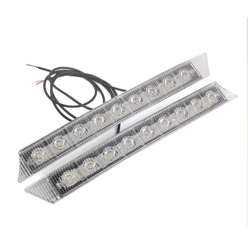 Комплект Извити За Броня Предни Мощни 9 Led Лед Диодни Дневни Светлини 12V 54W - 9