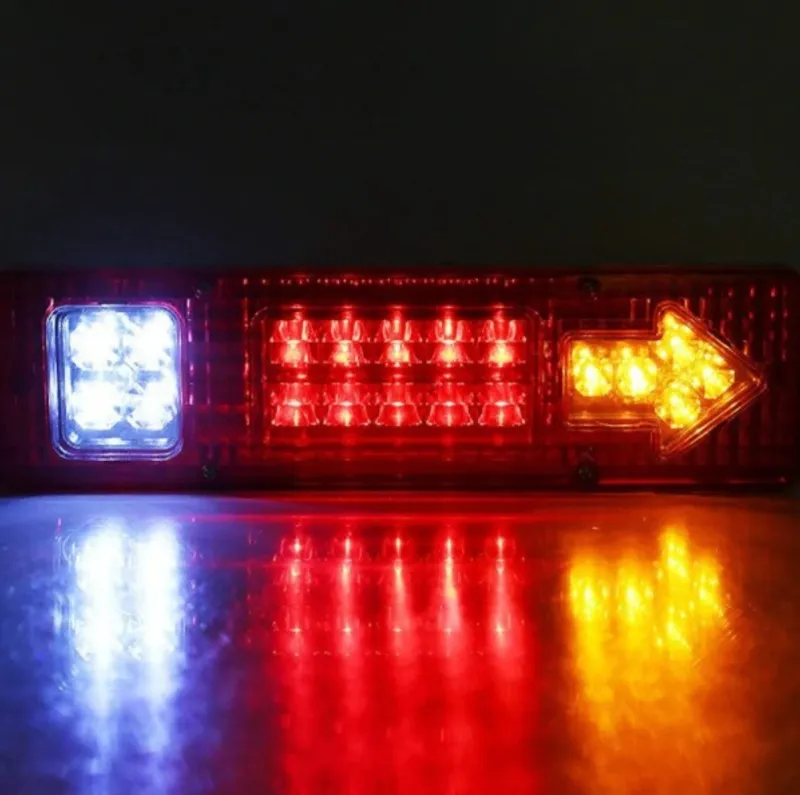Комплект LED стопове стоп светлина с мигач задна светлина 12v за камион бус ТИР ремарке каравана 29 x 8 cm - 9