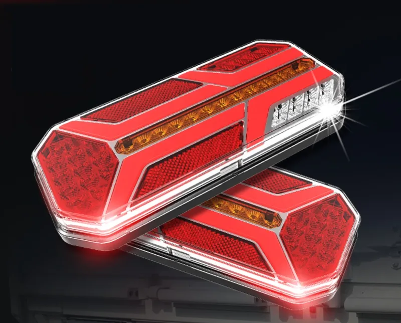 Комплект LED Диодни Стопове, Динамичен Мигач, 7 Функции, 12/24V - 9
