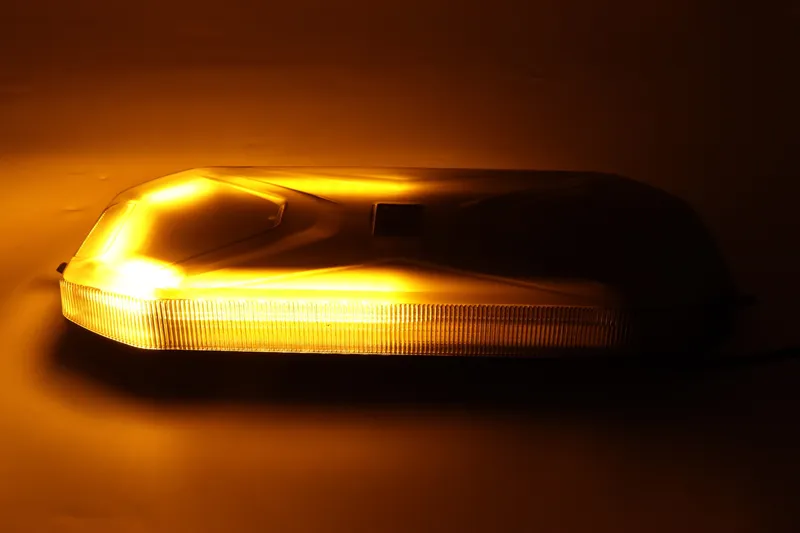 LED аварийна лампа 32.5 см, 28W, 68 LED, 20 режима, вградена батерия, дистанционно управление, E-Mark E9, ECE R10, 12V / 24V, оранжева светлина, опушена - 9