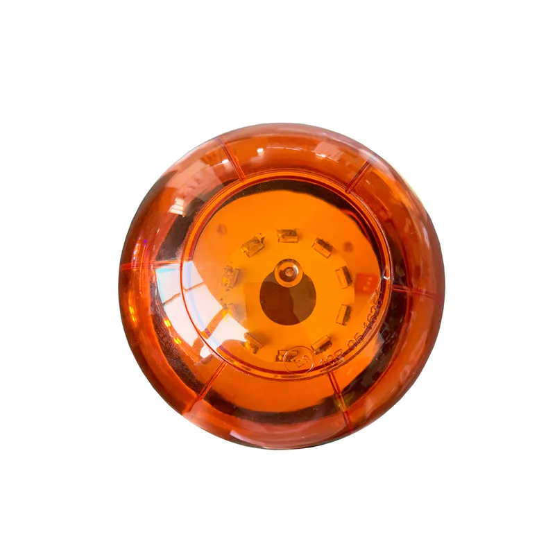 LED Аварийна Сигнална Лампа Маяк Буркан Оранжева Жълта 12V - 24V за трактори комбайни репатраци снегорини аварийни автомобили и др. Е-Mark E9 - 9