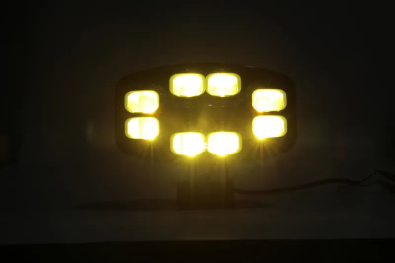 LED Халоген Фар DRL бяла/жълта светлина - Опушен - 12-24V за джип, камион, агротехника и др. - 9