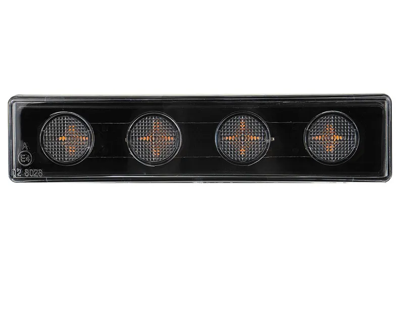 1бр Оранжев LED преден габарит маркер за Скания Scania- 180mm x 40 mm с букса - 9