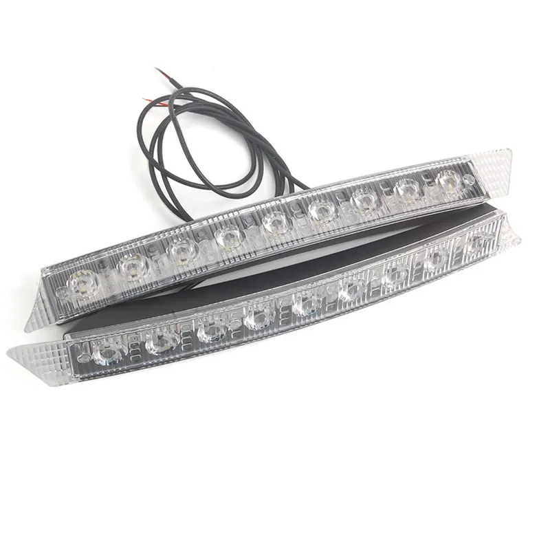Комплект Извити За Броня Предни Мощни 9 Led Лед Диодни Дневни Светлини 12V 54W - 10
