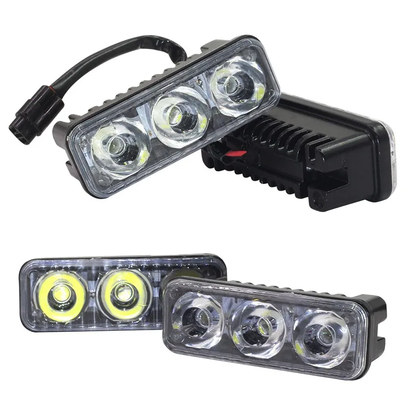 Комплект Предни Мощни 3 Led Лед Диодни Дневни Светлини 12V 3W НОВИ - 10