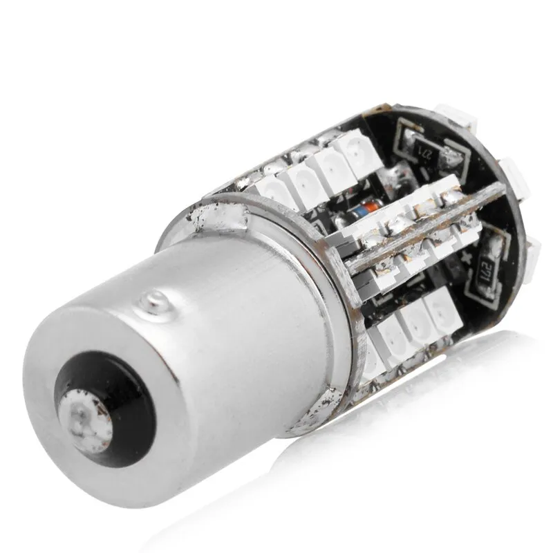 LED Лед Крушки, Стоп, 44 SMD, Canbus, 1156 (P21W), 12V, Червена Светлина - 10