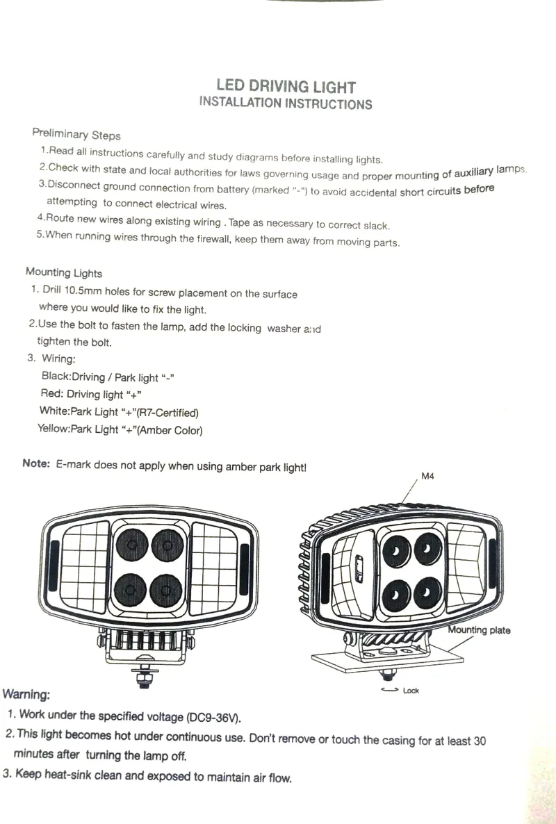 LED ЛЕД 90W Jumbo фар халоген лампа 12V - 24V с DRL parking светлина бяло-жълто за джип камион трактор - 10