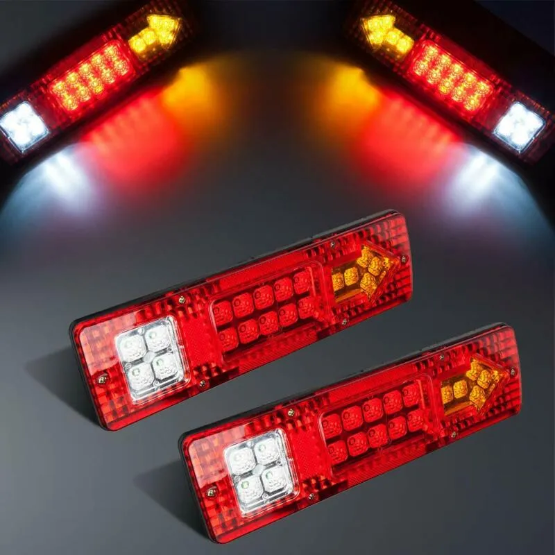Комплект LED стопове стоп светлина с мигач задна светлина 12v за камион бус ТИР ремарке каравана 29 x 8 cm - 10