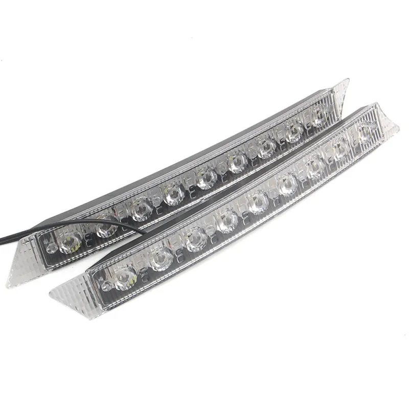 Комплект Извити За Броня Предни Мощни 9 Led Лед Диодни Дневни Светлини 12V 54W - 11