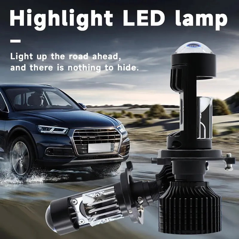 Комплект LED крушки с лупа, Y10 H4, 200%, 60W 6400LM, 6000K, 360° Canbus без грешки – 12V - 11