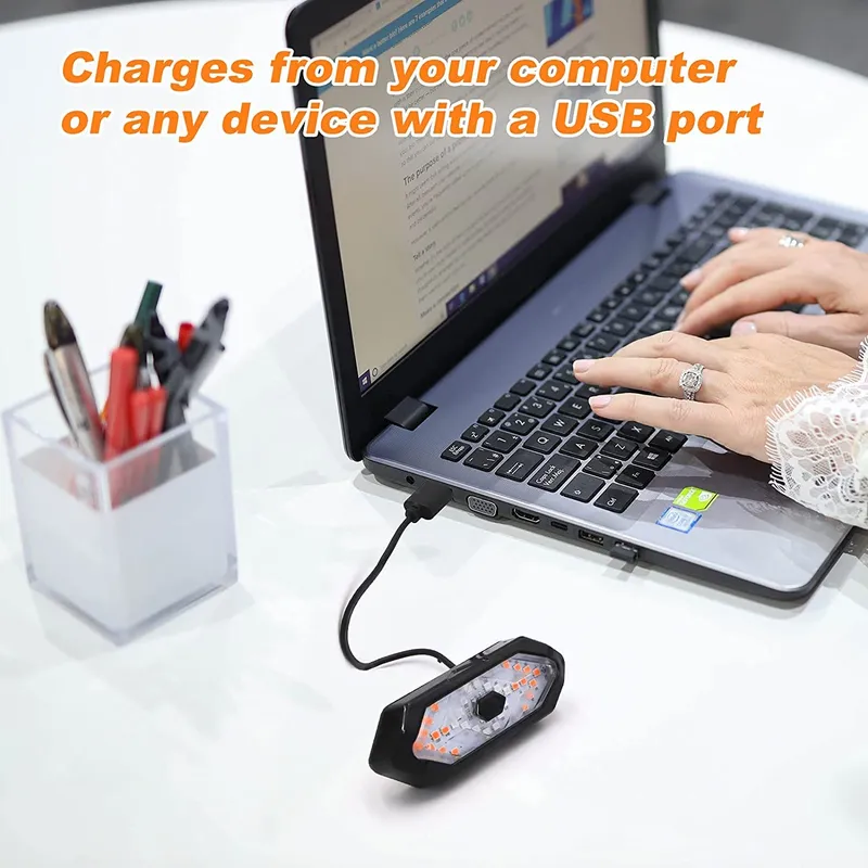 Комплект стоп с мигачи за велосипед, тротинетка с включен клаксон, USB зареждане, 5 режима на светлина, IP65 водо- и прахоустойчивост, лесен монтаж - 11