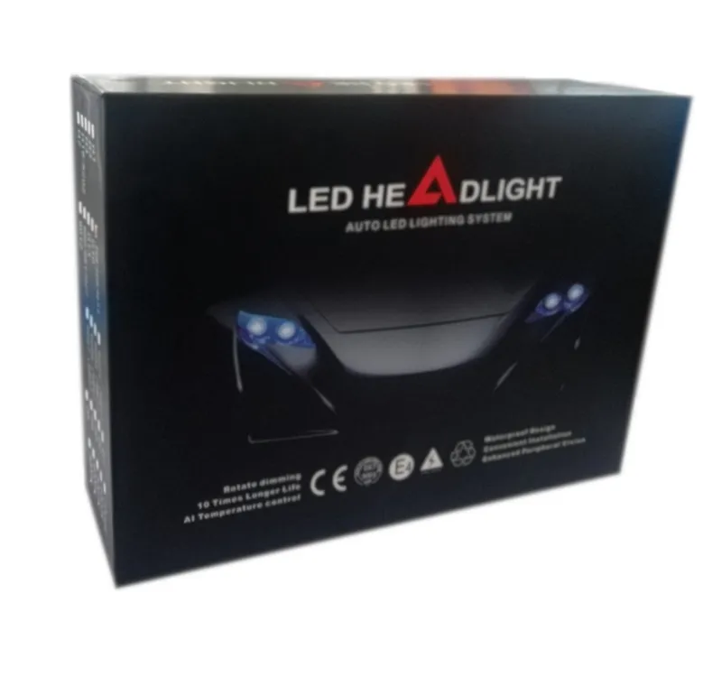 Комплект 3D CSP LED диодни крушки H11 H8 H9 12V 100W 20000lm за фарове Canbus без грешки 360° градуса - 11