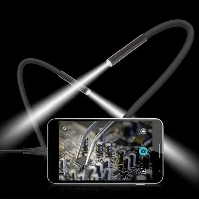 Ендоскоп камера за телефон лаптоп компютър Android с 2.5м кабел - 11