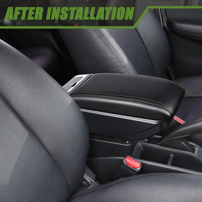 Подлакътник барче за Opel Astra J 2009–2018 MK4 - Еко кожа – Черен - 12