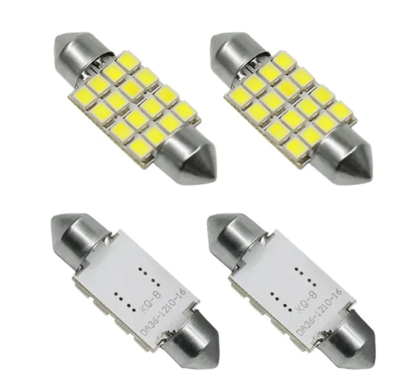 LED Лед Диодни Крушки, 16 SMD 5050 , 31мм, 36мм, 39мм, 41мм, 12V, Бяла Светлина - 12