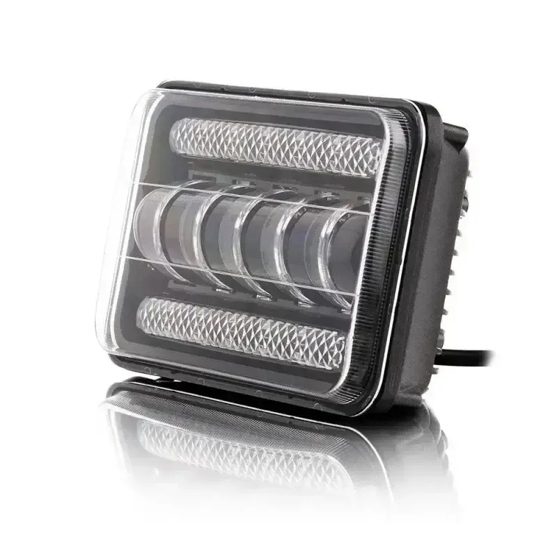 Универсалeн 5 инча ЛЕД LED фар лампа халоген 12V-24V къси/дълги с DRL дневни светлини мигач бяло-жълто 4000lm за АТВ джип камион трактор и др. - 12