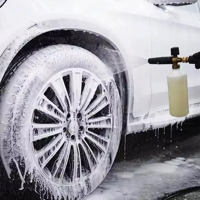 Професионална пянообразуваща дюза 1 л за водоструйка, Foam Cannon, Quick Connect 1/4 - регулиране на струята и концентрацията на пяната, 5 дюзи в комплекта - 13