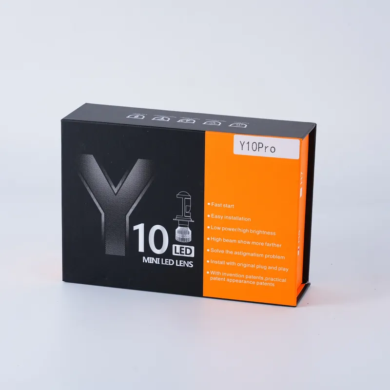 Комплект LED крушки с лупа, Y10 H7, 200%, 50W 6400LM, 6000K, 360° Canbus без грешки – 12V - 13