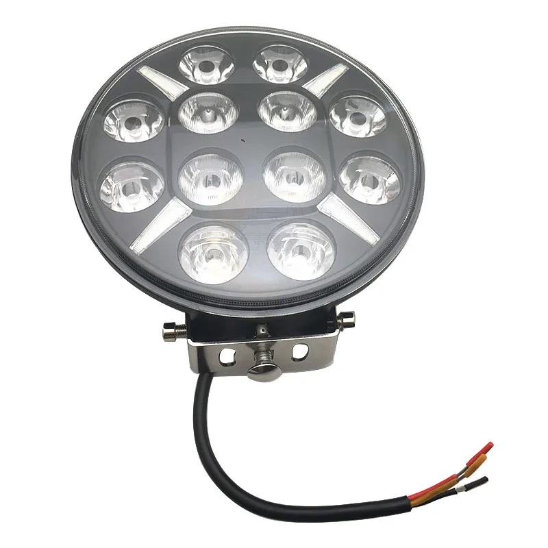 LED Диоден Халоген Dark knight Фар с DRL бяло - жълто оранжев габарит Ø 218мм 12V - 24V E-mark E9 за Джип Камион Трактор Багер Земеделски Машини и др. - 13
