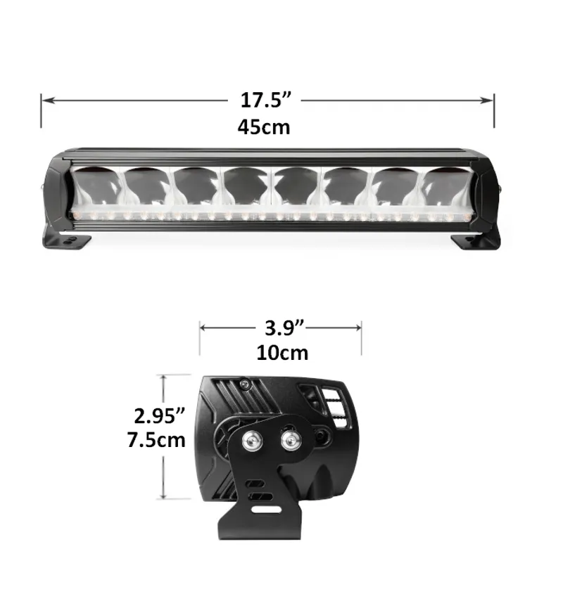 45 cm 12 - 24 V Висококачествен Led Bar Лед Бар Диоден Прожектор DRL с бяла габаритна светлина и оранжева аварийна блиц 80W 5500LM - 15
