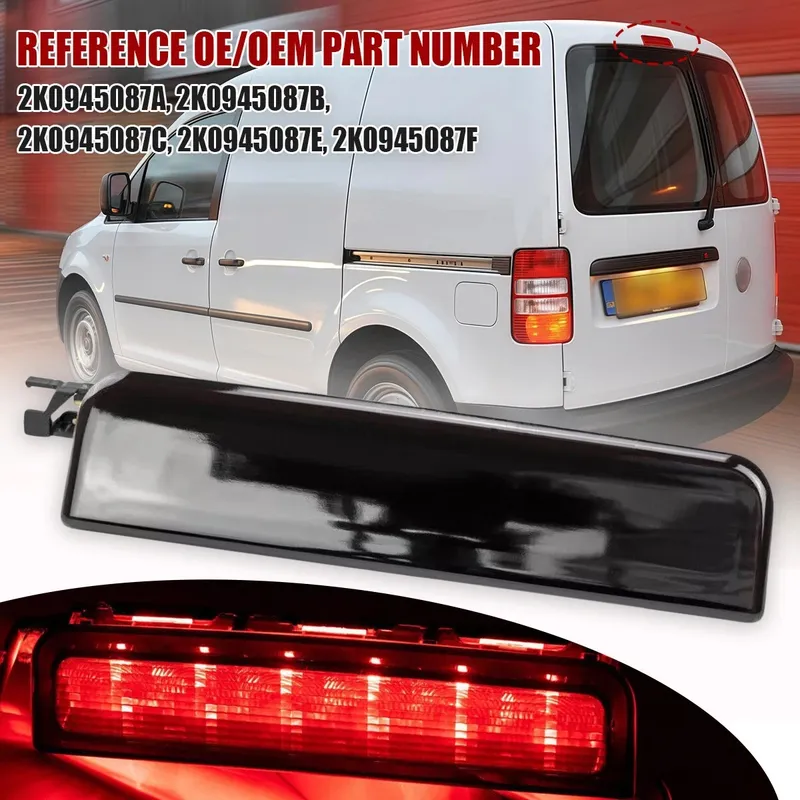 LED Трети стоп за VW CADDY III (Mk3) 2004-2015, Опушен, Червен - 15