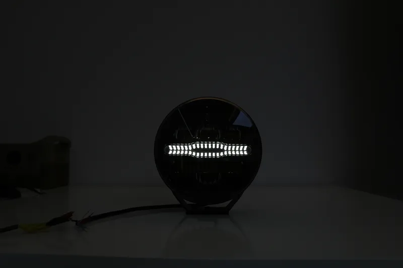 LED комбиниран халоген Flexzon Ø228 мм 12–24V, 175W, 11000 lm, оранжев/бял DRL и аварийна блиц светлина с 4 режима, E-mark, IP67/69K - 16