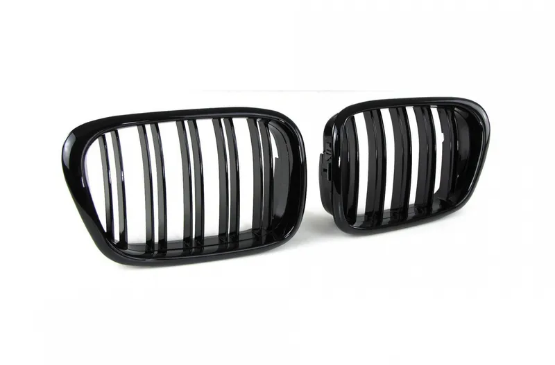 Двойни Бъбреци Решетки За BMW E39 1995 - 2003г. Черен Гланц Лак - 0