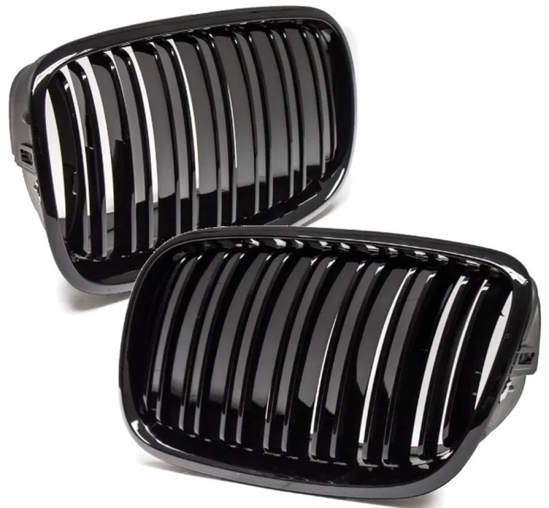 Двойни Бъбреци Решетки За БМВ BMW X5 X6 E70 E71 E72 2007-2014 Черен Гланц Лак - 0