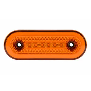 Овален LED габарит 12-24V, оранжев, 24 LED с неон ефект, 115 x 44 мм