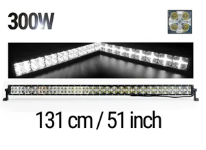 LED Bar 131 см – ЛЕД Диоден Бар Прожектор с дневна светлина CROSS DRL 300W, 12V/24V с 2 режима на работа