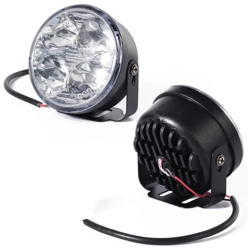 Комплект от кръгли дневни DRL LED светлни с 4 SMD диода, 2бр - 0