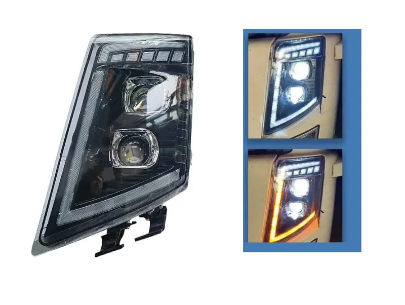 Ляв LED диоден преден фар с DRL дневна светлина къси-дълги мигач за камион Volvo FH13 FH16 FM460 FH500 24V OEM: 21035631/21323100 - 0