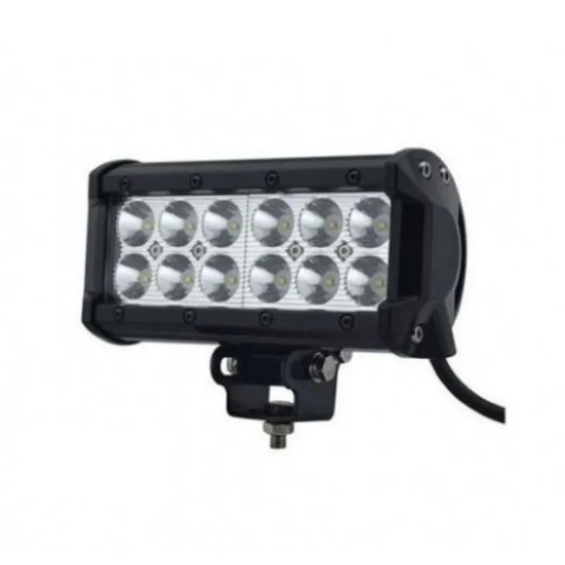 Универсален 36W Лед LED Халоген Фар Работна Лампа 12V - 24V с Насочена Spot Светлина за автомобил офроуд бус ван камион - 0