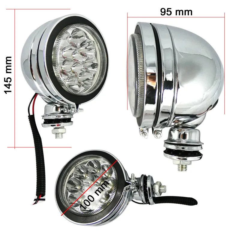 1 брой Led Лed Диоден Фар Прожектор Халоген 4 инча 10cm 12V - 0
