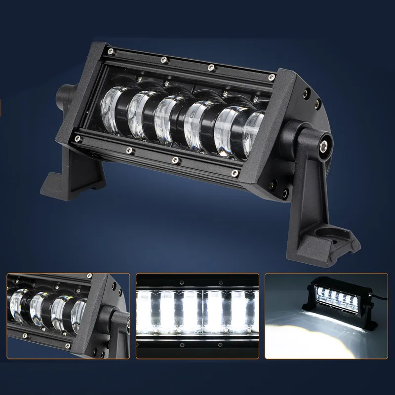 9D 27 СМ Led Bar Лед Бар Hi/Lo Къси Дълги Водоустойчив Удароустойчив 12V 24V 3840 LМ 48W С Лупи Off-Road Лед Бар За Джип ATV - 0