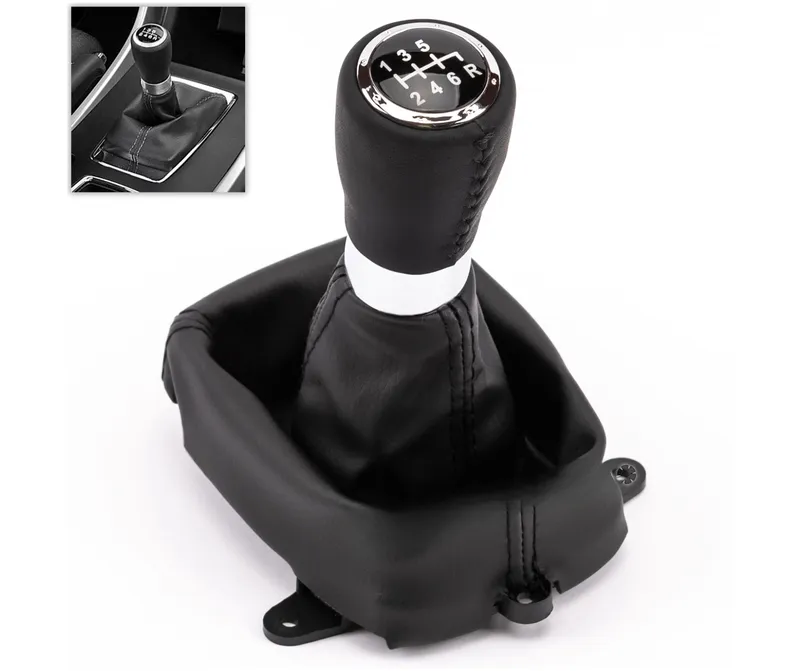 Топка Скоростен Лост с Маншон от Еко Кожа За Honda Accord VIII 2008–2014 6 Скорости OEM 54102-T2A-L01ZB - 0