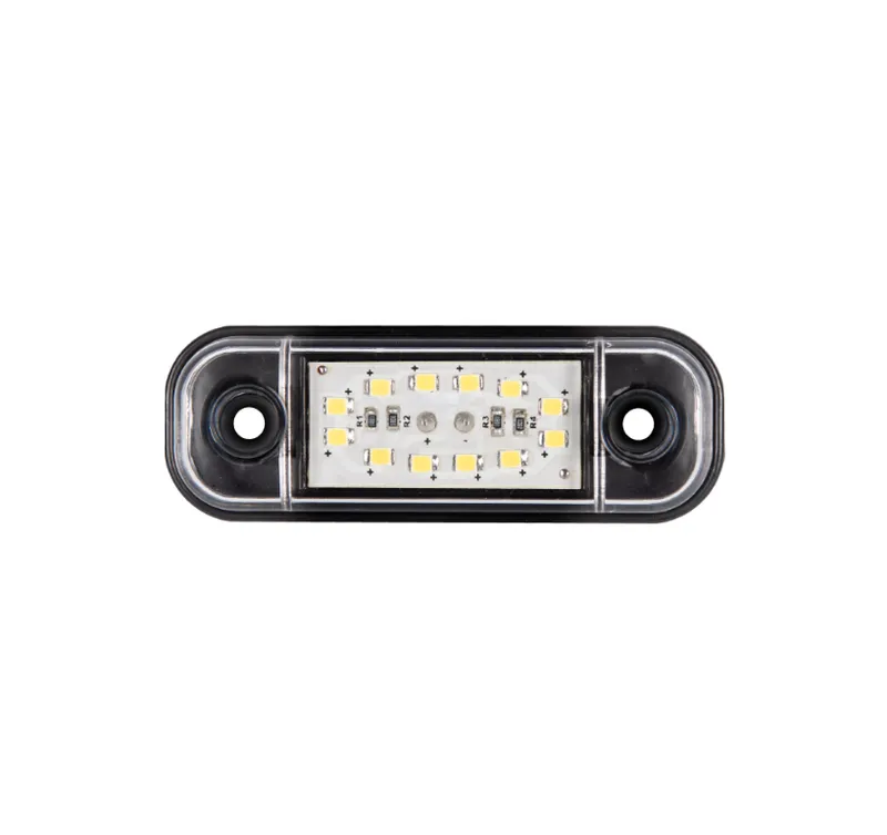 Бяла LED Габаритна светлина / маркер - 12 диода 12V-24V - 0