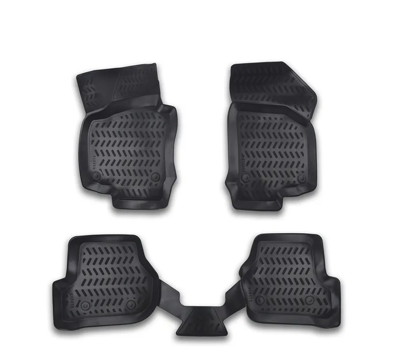 Комплект 4бр. 3D Гумени стелки за купе от TPE гума X-Series за VOLKSWAGEN VW SCIROCCO 2008-2012г., SKODA OCTAVIA 1996-2004г., SCOUT (OCTAVIA MK2) 2004-2012г. - 0