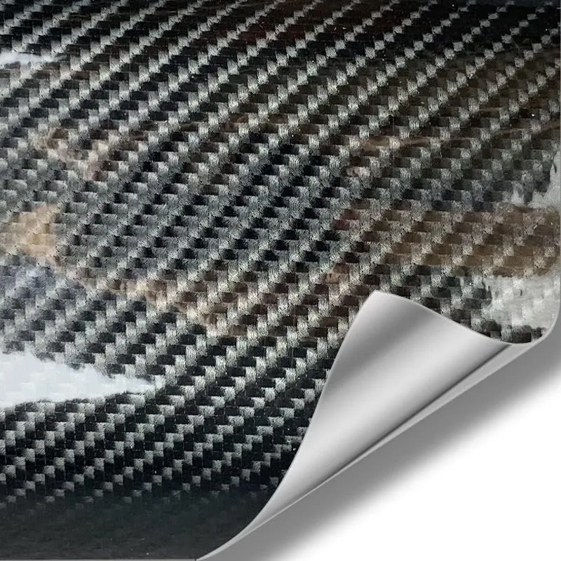 9D Декоративно автомобилно WRAP фолио 1.52 X 18M черен карбон BLACK CARBON - 0