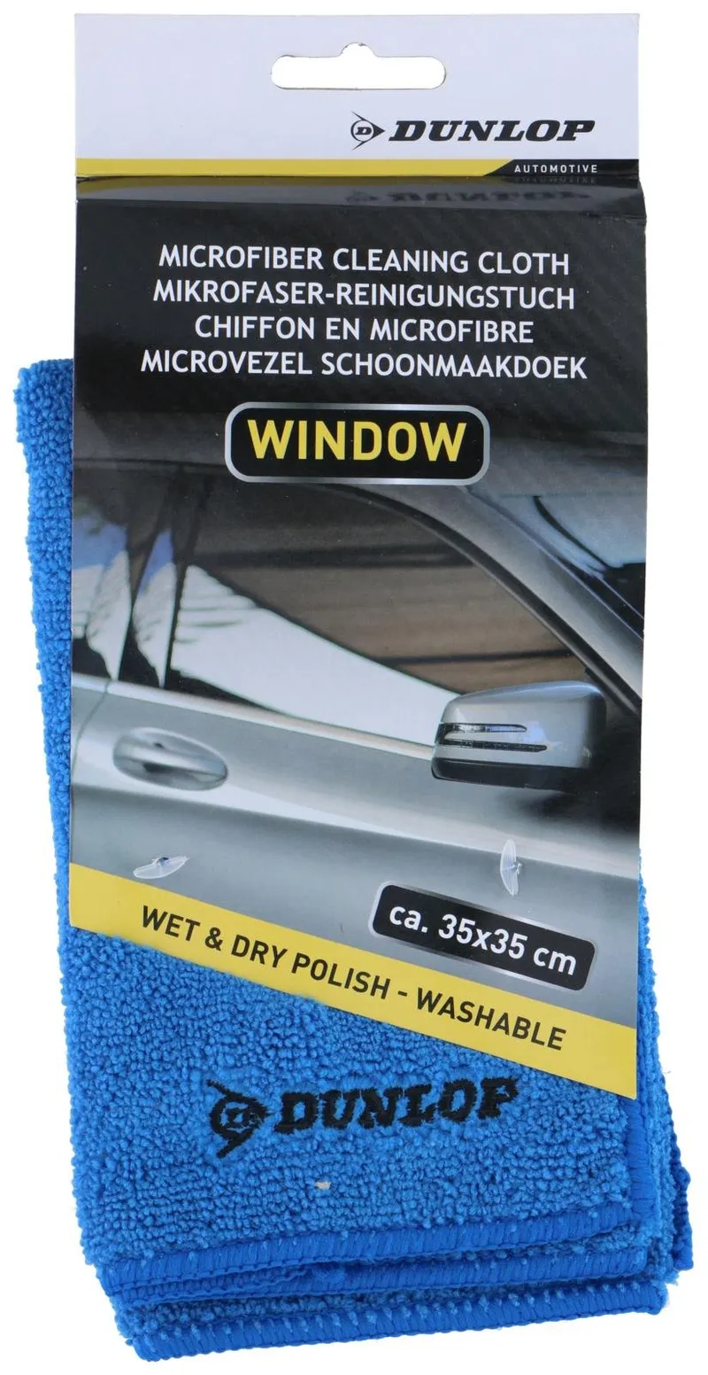 Микрофибърна кърпа за почистване на стъкла 35x35 cm – 250 gsm, DUNLOP - 0