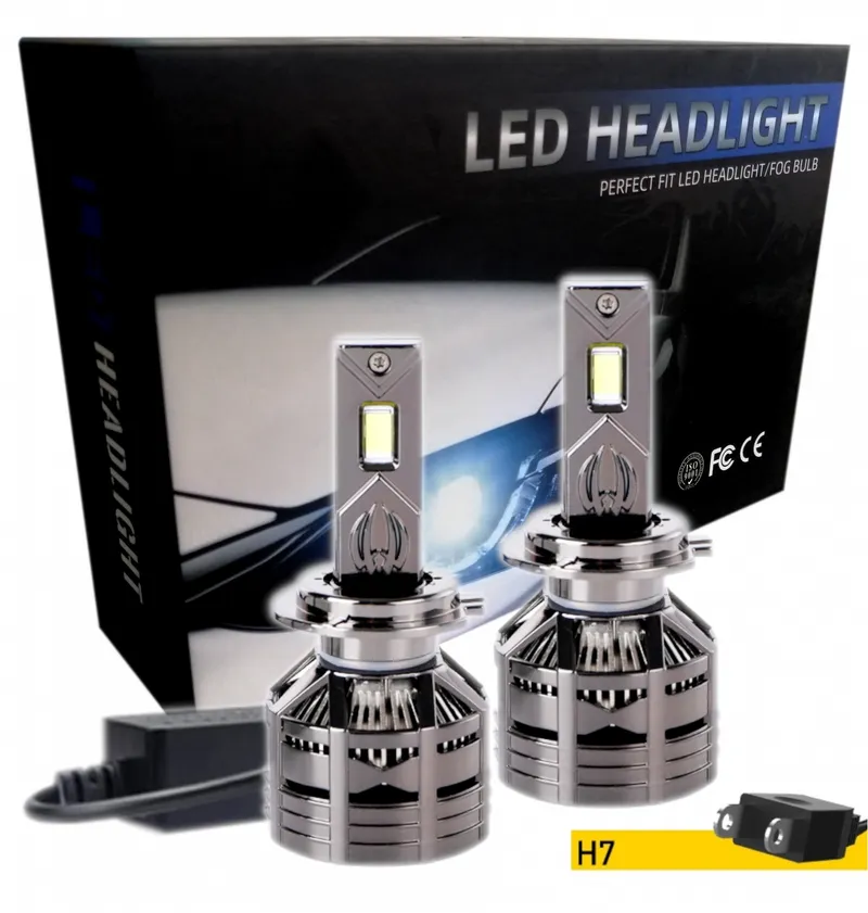 Комплект LED крушки H7 12V 240W 24000lm за фарове Canbus без грешки 6000К - 0