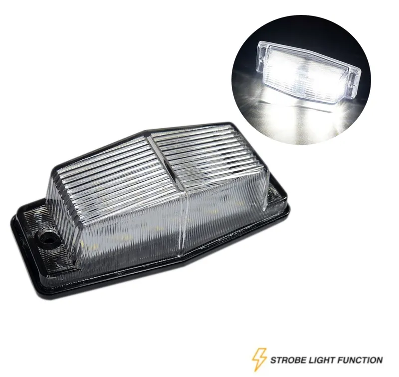 LED Лед Диоден Бял Габарит Мигаща светлина 12 Диода 12V - 24V За Камион Трактор Багер Селскостопански Машини и др. - 0