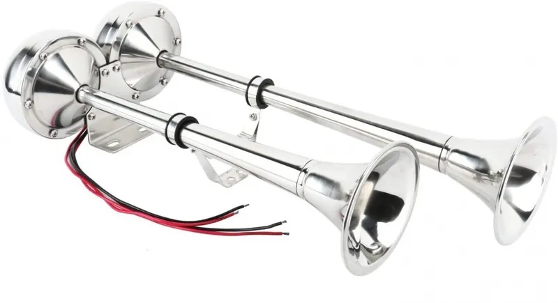 Тромба клаксон двойна 12V за яхта кораб лодка катамаран камион ТИР 455 х 190 mm супер мощен и силен звук - 0