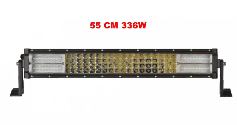 55 См 336W Мощен 7D 7Д Led Bar Лед Диоден Бар Прожектор 12V 24V 4 Редов - 0
