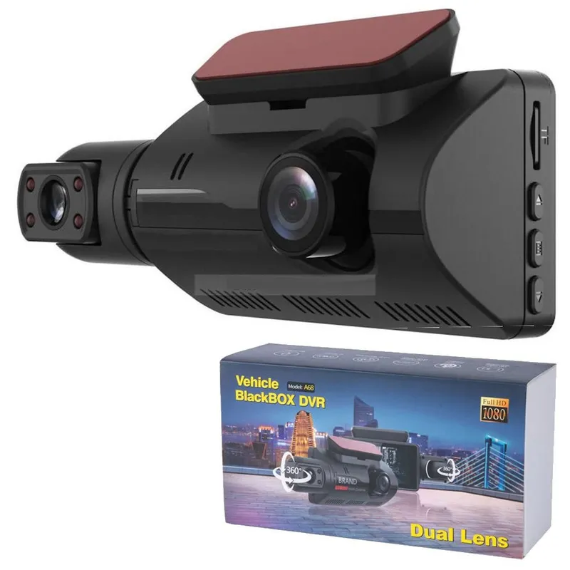 Видeорегистратор за автомобил Full HD 1080P 2 камери + 32 GB Micro SD Card карта памет - 0