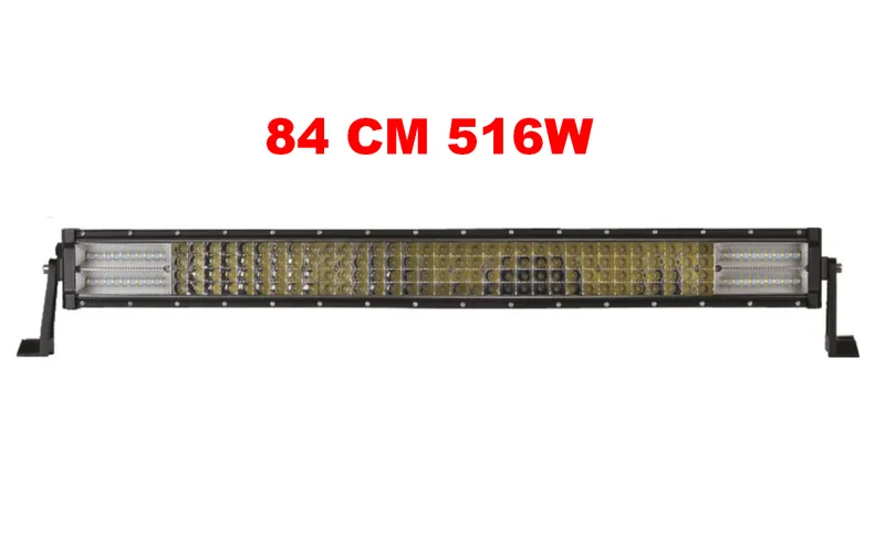 84 См 516W Мощен 7D 7Д Led Bar Лед Диоден Бар Прожектор 12V 24V 4 Редов - 0