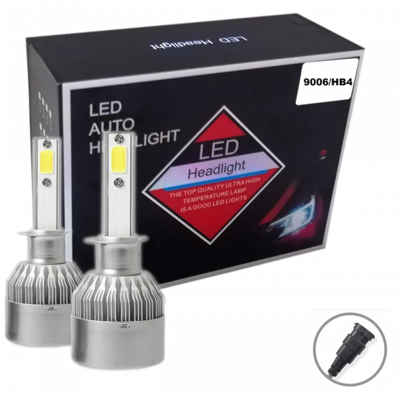 Комплект от 2броя LED ЛЕД диодни крушки за фар халоген HB4 ХБ4 12V 36W - 0