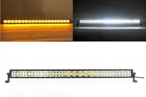 100 См Led Bar Лед Диоден Бар Прожектор Бяла и Оранжева, Жълта Светлина, Блиц, Флаш, CROSS DRL 240W 12V 24V